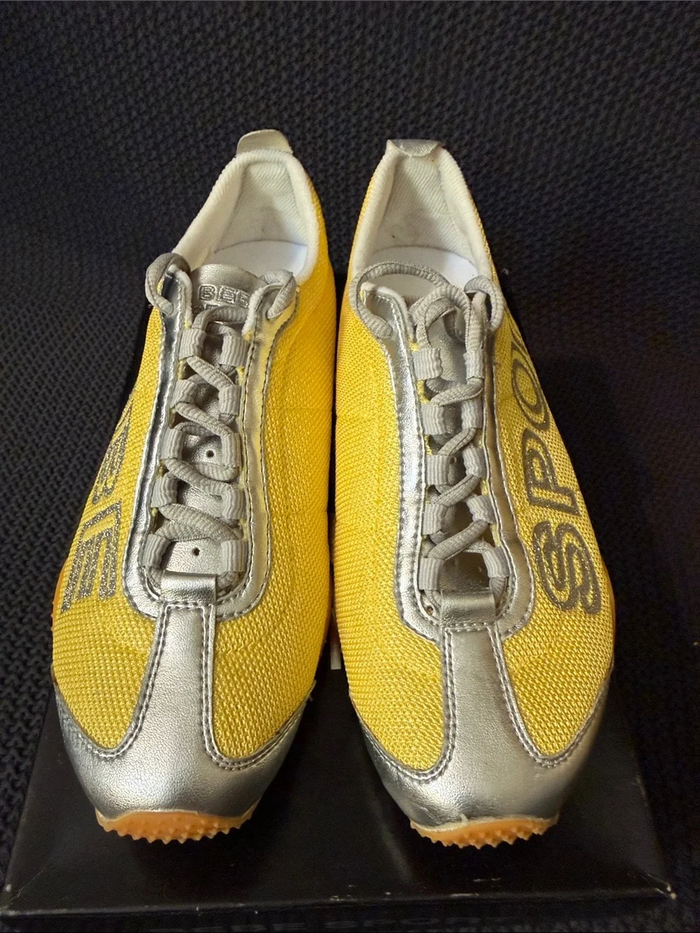 bebe Yellow and Silver Sneakers